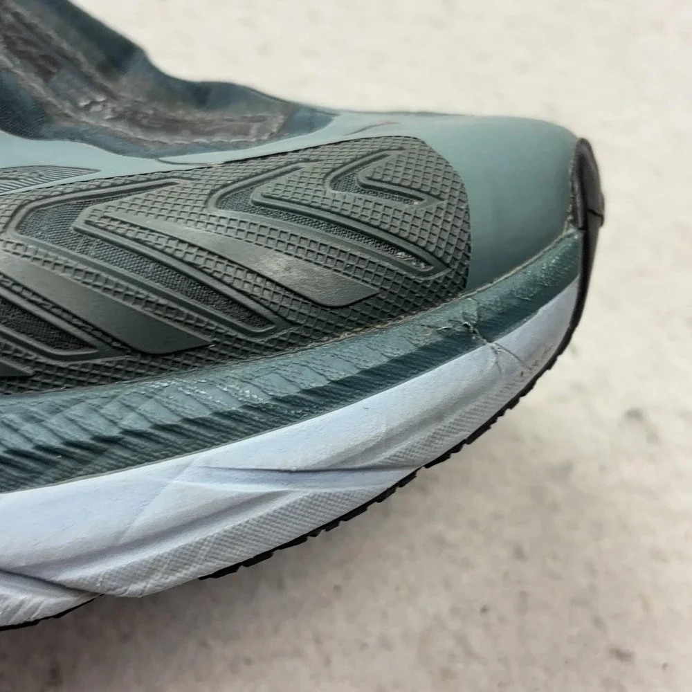 Hoka One One Project Clifton Running Shoes Mens Size 10 Gray Zip Cushioned